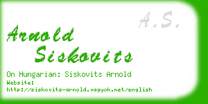 arnold siskovits business card
